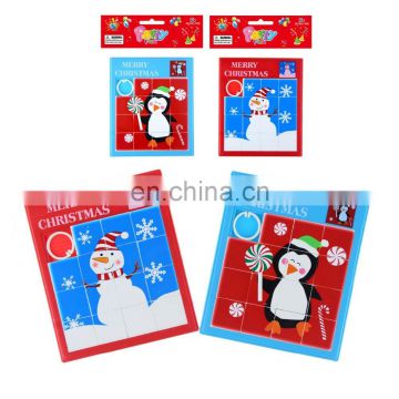 MCH-2343 New hot sale wholesale child education toy puzzle Christmas pattern plastic move puzzle for kids