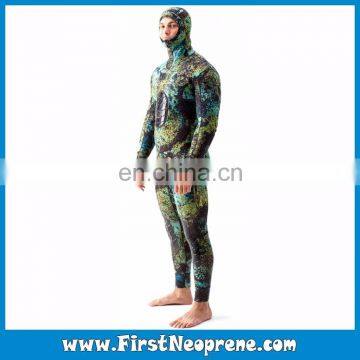 Army Green Camo Printing 3.5mm Neoprene CR Spearfishing Wetsuits For Underwater Hunting photo-3