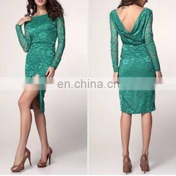 High fork sexy dress,green long gress