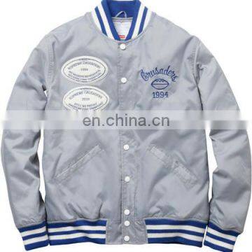 Custom Nylon Varsity Jacket / Letterman Varsity Jackets/ College Jacket