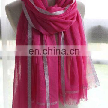 2013 glitter fashion scarf modal scarf glitter fashion pink shiny scarf (SDV-005 col.02#)