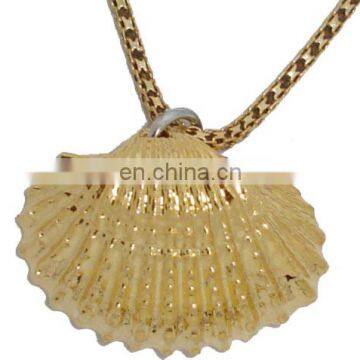 24kt Gold Dipped Sea Shell Pendant