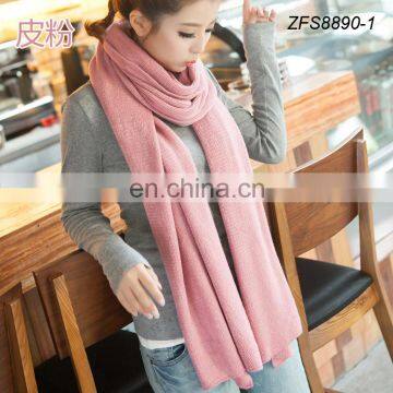 2017 winter women knitted acrylic long scarf