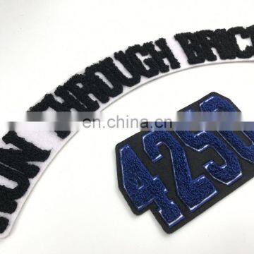 Wholesale Custom 100% Embroidery Chenille Patches For Clothing,towel Embroidered Patch in Letter and Number photo-4