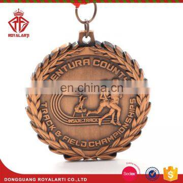 3D Custom Basketball Award Medal in Antique Gold Finishing photo-2