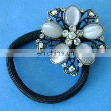 Fancy Rhinestone Crystal Elastic Ponytail Holder Hair Elastics