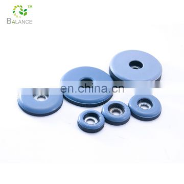 Round and Square Teflon type furniture slides Plastic Glides with Screw hole