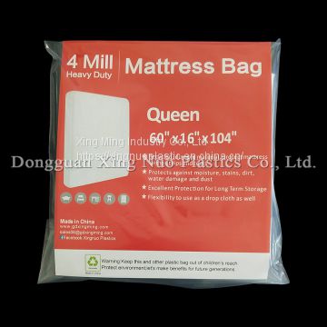 01 Style 4 Mil Heavy Duty Queen Mattress Bag 60 * 16 * 104 inch