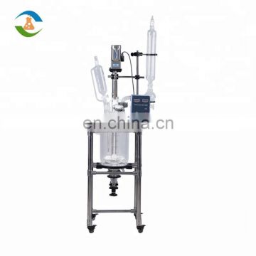 High Efficient Chemical Mixing Double Jacketed Glass Reactor