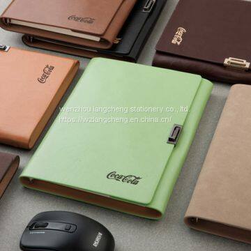 2020 New 6 Ring Bind Notebook Custom a5 Planner Kraft Diary Calendar Card Holder Logo Printing Notebook photo-3