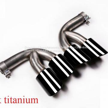 KM for Cayenne GTS style 9Y0 2018-up exhaust tip exhaust pipes muffler tips tail pipe black titanium normal style