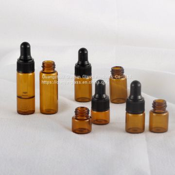 Popular 1Ml Vial Tubular Glass Vials With Plastic Dropper For Essential Oil