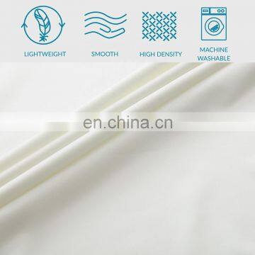 Luxury Famous Brand Microfiber White Super Queen King Size 4 Piece Satin Bedroom Home Bedding Comfort Set photo-4