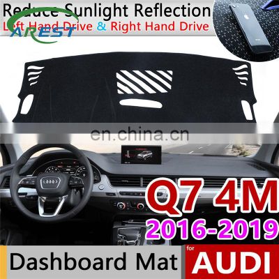 for Audi Q7 4M 2016 2017 2018 2019 Anti-Slip Anti-UV Mat Dashboard Cover Pad Sun Shade Dashmat Protect Carpet Accessories S-line