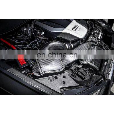 Cheap New Product High Strength Dry Carbon Fiber Engine Filter Cold Air Intake Kit For AUDI A7C8 photo-4