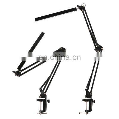 2021 Clip On Table Light Long Arm Clip Office Table Black Table Lamp with Adjustable Arm