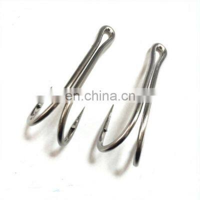 Wholesale Duple Fish Hooks Big Sizes Super Strong Sea Saltwater Stainless Steel Fishing Tuna Double Fishing Hook