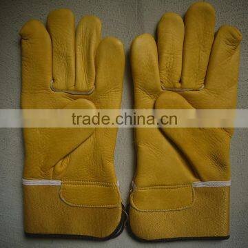 cow grain leather truck drivers driving gloves, safety and protective gloves for drivers