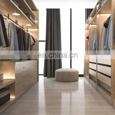 Solid wooden walk in closet organizer design Luxury amoires