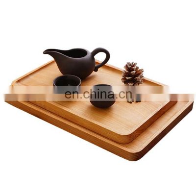 custom different size and shape natural solid wood bamboo food cutlery tray