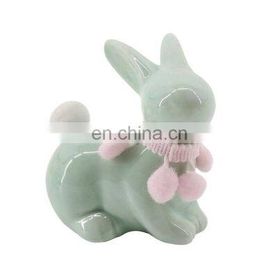 Nordic Home Decor Ceramic Rabbit Shape Ornaments Show Pieces for Decoration photo-3