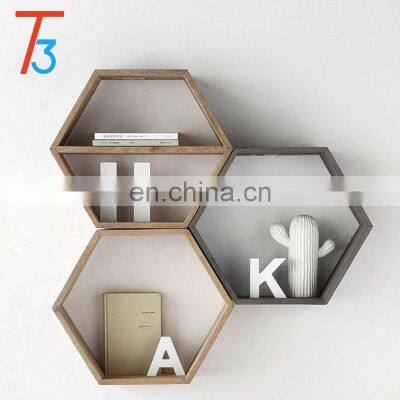 Wholesale Home Decoration Unfinished Antique Wood Wall Shelf photo-3