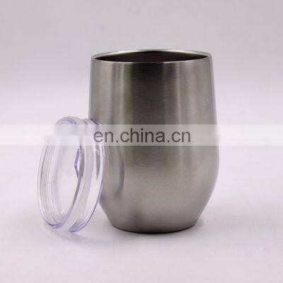 12oz Double Wall 304 8/18 Stainless Steel Reusable Coffee Cup Mug Tumbler With Lid photo-2