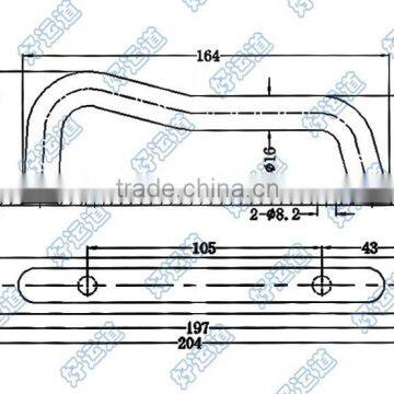 02500S 304SS Stainless Steel Door Handle, Door Grab Handles photo-2