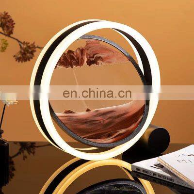 Quicksand 3D Sandscape Desk Lamp Sand Art Display Flowing Sand LED Table Light Desktop Home Office Decor