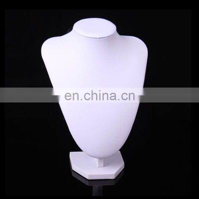 Classical White Long Board Plush Necklace Mannequin Display Stand Customized Model Bust Jewelry Display Stand Rock Holder photo-3