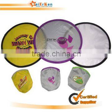 Logo Customized fabric foldable frisbee