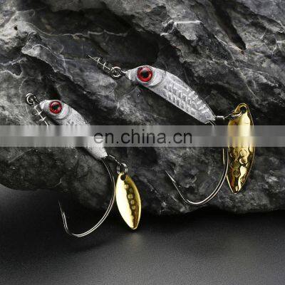 JOHNCOO Weighted Swimbait Hooks With Blade Attachment Fishing Lures Jig Heads Weighted Twistlock Crankbait Fishing Spinner Bait photo-4