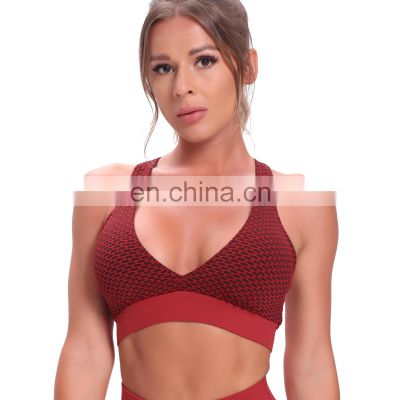 Wholesale Custom Logo Compression breathable comfortable fitness gym bra sports bra