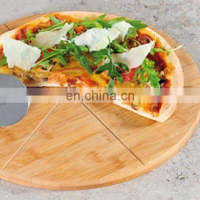 Simple Kitchen Household Multifunction Round Bamboo Cutting Pizza Board