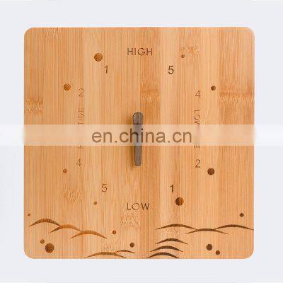 New Design Square Eco-Friendly Household Living Room Bamboo Tide Wall Clock