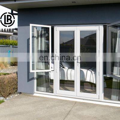 interior tempered glass simple design aluminum casement door for house