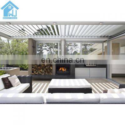 Outdoor Aluminum Gazebo With Adjustable Roof Louver modern aluminum pergola