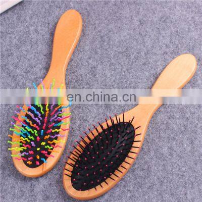 Wooden Bamboo Hair Brush Improve Hair Growth Wood Hairbrush Prevent Hair Loss Anti-static Comb photo-3