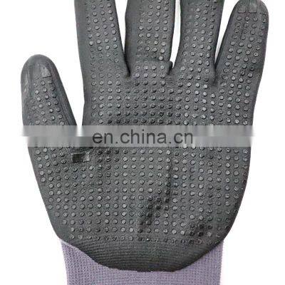 Men Black Knit Nylon Palm Fit PU Coated Gloves En388 Knitting Mechanical Protective Safety Work Gloves photo-4