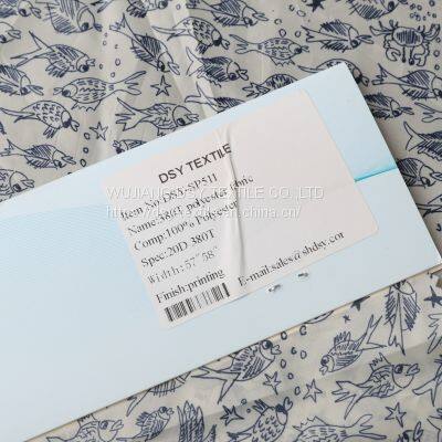 100% Polyester Fabric Transfer Printed Fabric for Downcoat,lining Fabric photo-2