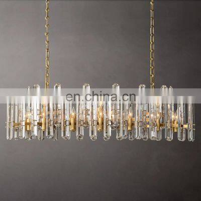 Bonnington Modern Luxury k9 Crystal Glass Linear Chandelier Hanging Hotel Restaurant Living Room Ceilings Home Decor Lighting photo-2