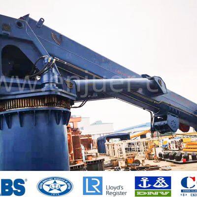 Telescopic  Boom  Deck Crane Light-Duty  1ton 2ton 3ton 4ton 5ton Hydraulic Cargo Ship Deck  Crane with Factory Price for Sale