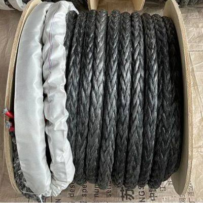 High Strength 12 Strand UHMWPE Mooring Rope/Winch Rope/Black LDMAX-12