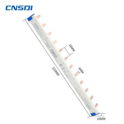 CNSDI Pin Type 63A Copper Comb Busbar With PVC Enclosure for Circuit Breaker photo-2