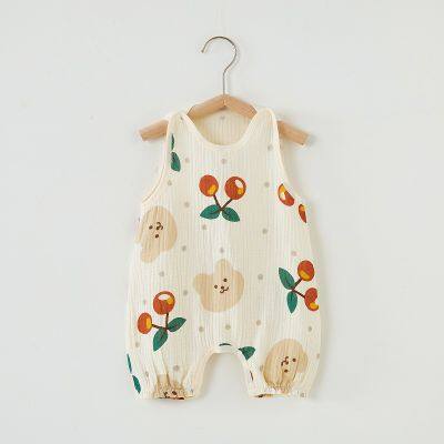 Newborn Bodysuit Baby Clothes Vest Summer Kids Romper Climb Crawl Suit Children's Pajama Onesie Jumpsuit photo-2