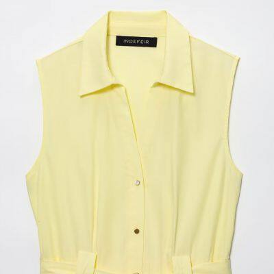 2025 New Midi Dress with Belt in Poplin