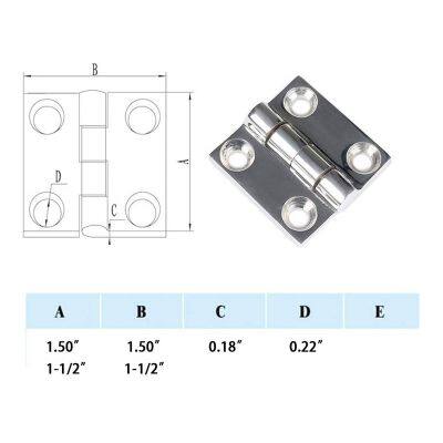 Marine Grade CAST Solid 316 Stainless Steel Mirror Polished Butt Hinges for Boat, RVs photo-3