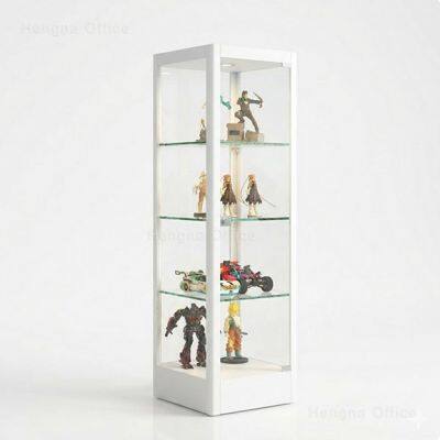 Tiny Scene Display Case for Diorama and Miniature Landscape Collection / Single-Door Glass Cabinet Ventilation Holes 5'3
