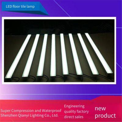 Customized Waterproof Led Long Strip Floor Tile Lights for Outdoor Squares, Embedded U-shaped Stainless Steel Buried Light Strips photo-2