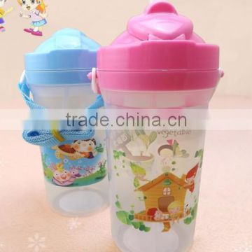 CCHC-014 14oz 2014 Hot Promotion Children Cartoon Plastic Travel Mug Cup with straw